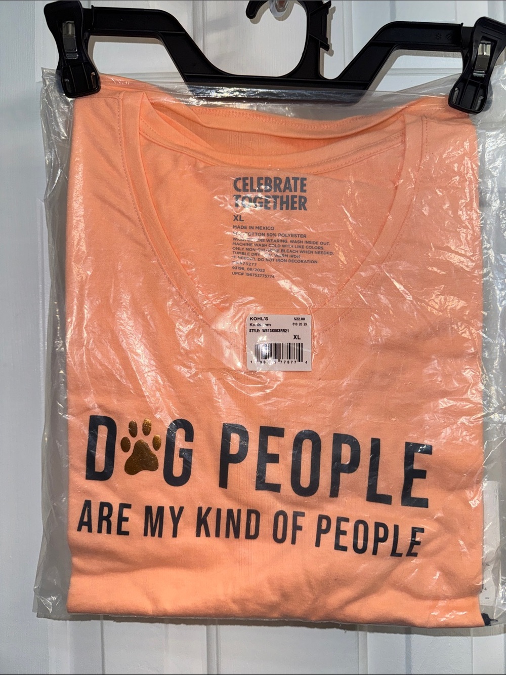 Celebrate Together Peach Dog People T‑Shirt for Dogs & Owners